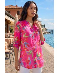Roman - Floral Print Longline Blouse - Lyst