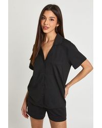 Boohoo - Soft Touch Short Sleeve Shirt & Shorts Pyjama Set - Lyst