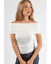 Busem - Off Shoulder Drape Blouse - Lyst