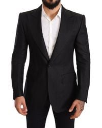 Dolce & Gabbana - Linen Slim Fit Coat Jacket Blazer - Lyst