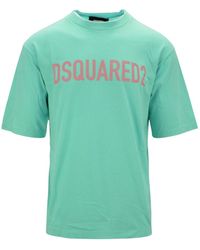 DSquared² - Loose Fit Brand Logo Light T-Shirt Cotton - Lyst