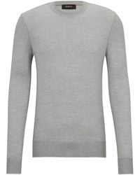 BOSS - Crew Neck Long Sleeve Regular Fit Sweater - Lyst