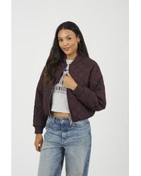 Brave Soul - Diamond Quilted Bomber Jacket - Lyst
