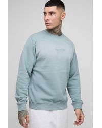 BoohooMAN - Tall Limited Edition Print Regular Fit Spray Wash Sweater - Lyst