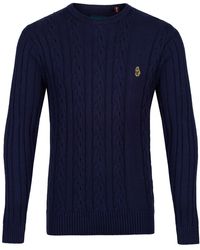 Luke 1977 - Morden Crew Neck Knitted Jumper - Lyst
