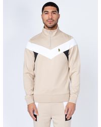 Luke 1977 - Kratos Chevron 1/4 Zip Sweat - Lyst