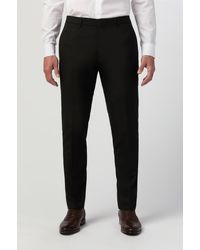Limehaus - Flat Fronted Slim Fit Suit Trousers - Lyst
