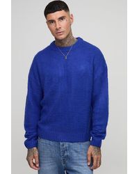 BoohooMAN - Tall Basic Boxy Fit Brushed Knitted Jumper - Lyst