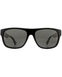 Gucci - Rectangle With And Stripe Polarized Sunglasses - Lyst