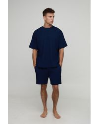 BoohooMAN - Oversized T-Shirt & Relaxed Shorts Lounge Set - Lyst
