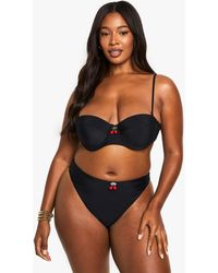 Boohoo - Plus Cherry Trim Bikini - Lyst