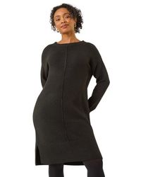 Roman - Petite Knitted Pintuck Shift Dress - Lyst