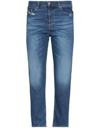 DIESEL - D-Fining Tapered Fit Plain Wash Denim Jeans Cotton - Lyst