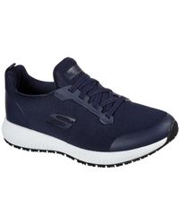 Skechers - Squad Slip Resistant Lace Up Safety Trainers - Lyst