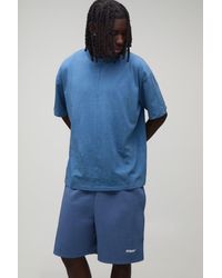 BoohooMAN - Sport Seam Detail Oversized T-Shirt & Baggy Short Set - Lyst