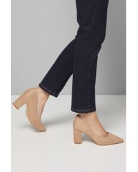 Good for the Sole - Wide Fit Exmoor Faux Suede Comfort Medium Block Heel Court Shoes - Lyst