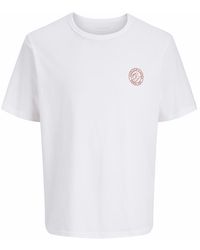 Jack & Jones - Relaxed Fit Crew Neck T-Shirt Cotton Blend - Lyst