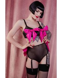 Bettie Page Lingerie - Dahlia Birthday Bow Wireless Bra - Lyst