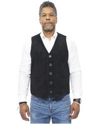 Infinity Leather - Classic Goat Suede Waistcoat-Norwich - Lyst