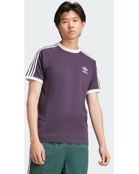 adidas - Originals T Shirt 3 Stripes Cotton Trefoil - Lyst
