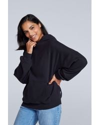 Mountain Warehouse - 'Idol' Logo Drop Shoulder Hoodie With Kangaroo Pocket Warm Sweatshirt Cotton - Lyst