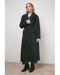 Oasis - Tie Belt Detail Midi Coat - Lyst