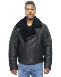 Infinity Leather - Sheepskin Ww2 Bomber Jacket-Tucson - Lyst