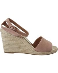 Prada - Suede Leather Ankle Strap Sandals - Lyst