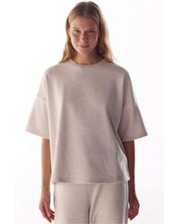 Penti - Melange Warm Short Sleeve Oversize Blouse - Lyst