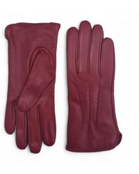 Infinity Leather - Italian Soft Wool Lining Winter Stitch Line Design Driving Gloves - Lyst