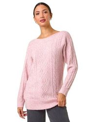 Roman - Sequin Cable Knit Jumper - Lyst