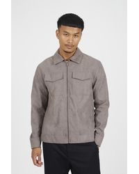 Brave Soul - Faux Suede Patch Pocket Jacket - Lyst