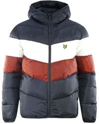 Lyle & Scott - Colourblock Puffer Jacket - Lyst