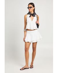 Boohoo - Linen Look Rara Skirt - Lyst