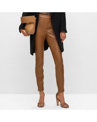 BOSS - Dames C_taslimah Skinny-fit Broek In Rust - Lyst