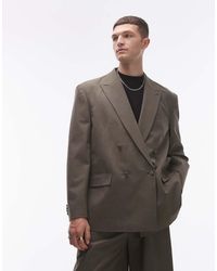 TOPMAN - Relaxed Deconstructed Double Breasted Suit Jacket - Lyst