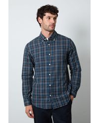 MAINE - Classic Check Long Sleeve Shirt Cotton - Lyst