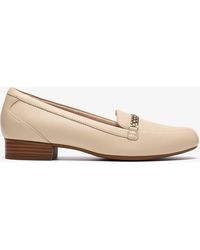 Clarks - Juliet Mia Cream Leather Shoes - Lyst