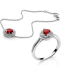 Orphelia - 'Kaia' 925 Sterling Set: Bracelet + Ring - Lyst