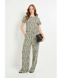 Wallis - Geo Jersey Drawstring Trouser - Lyst