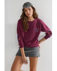 Hiccup - Modal Touch Crew Neck Embroidered Sweatshirt - Lyst