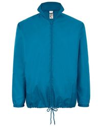 Sol's - Shift Showerproof Windbreaker Jacket (Aqua) - Lyst