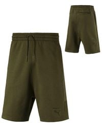 PUMA - Pace Trend Bermuda Casual Lounge Fitness Shorts Olijf 576071 84 A96A - Lyst