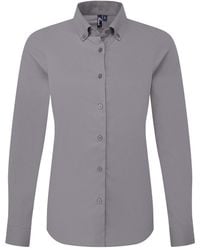 PREMIER - Ladies Supreme Oxford Long-Sleeved Shirt (Steel) - Lyst