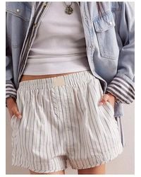 Everyday the Label - Damen Gestreifte Shorts Mit Elastischem Bund - Lyst