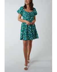 Blue Vanilla - Ruched Bust Long Sleeve Mini Dress - Lyst