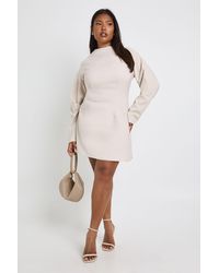 Boohoo - Plus Cinched Detail Balloon Sleeve Shift Dress - Lyst