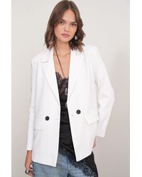 MixRay - Langarmige Geplooide Blazer - Lyst