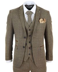 Paul Andrew - 3 Piece Tweed Check Vintage Retro Suit Velvet - Lyst