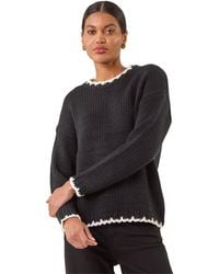 Roman - Stitch Detail Soft Knit Jumper - Lyst